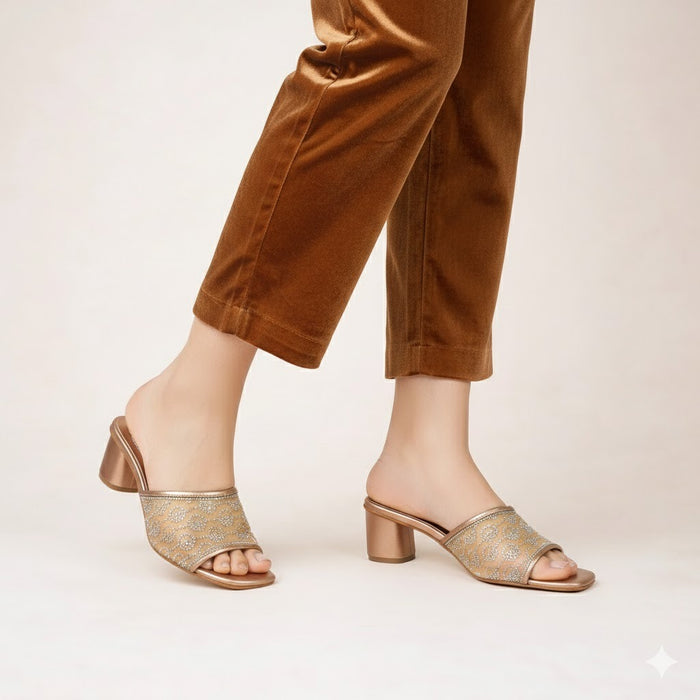 Shimmer Block Heel MH-301