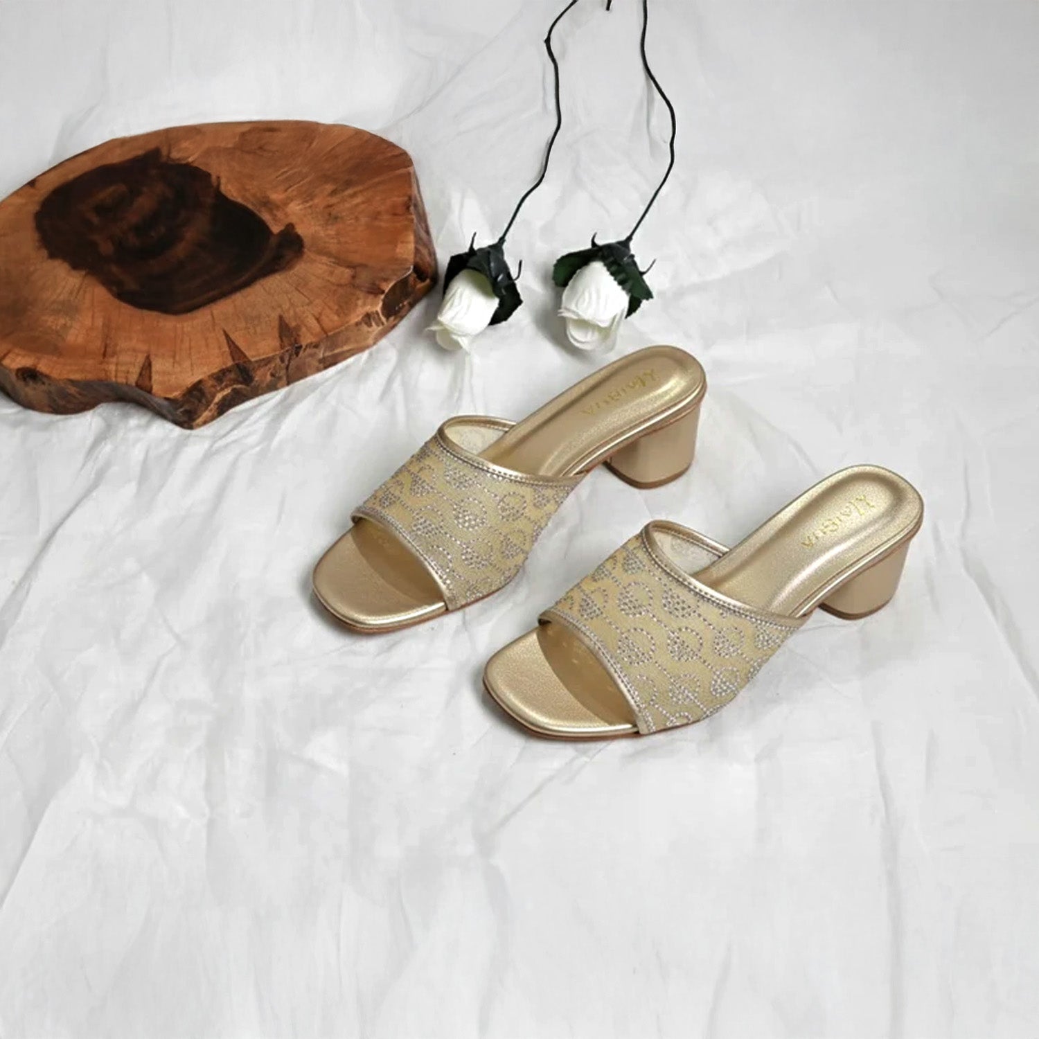 Shimmer Block Heel MH-301