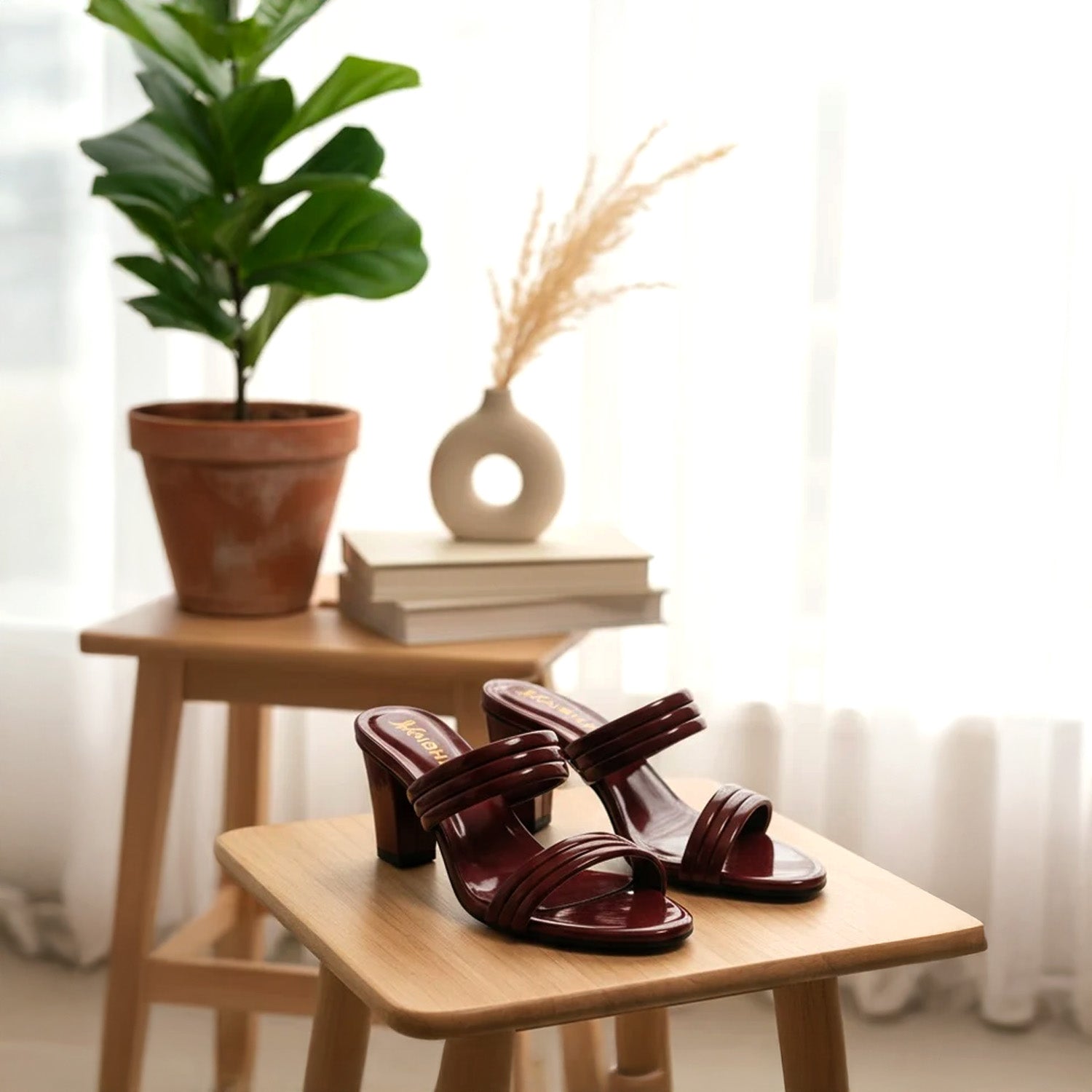 Mahroon Strap Heel MH-304