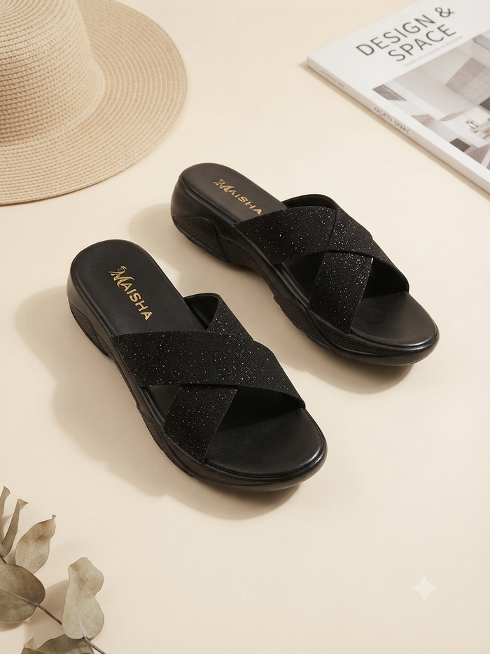 Glitter Strap wedge MP - 514