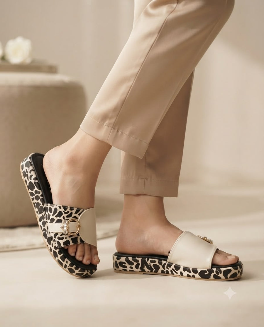 white leopard Wedge MP - 516