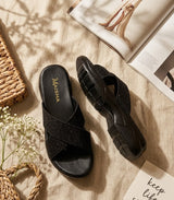 Glitter Strap wedge MP - 514