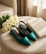 Emerald Satin Mule MM - 230