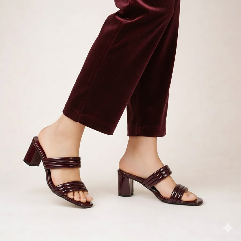 Mahroon Strap Heel MH-304