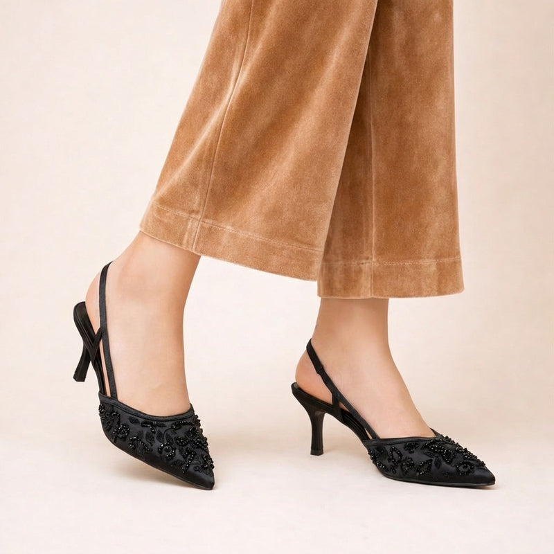 Pearl Embroidery Mule MM-201