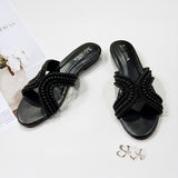 Pearl Cross Strap Flat MF - 123