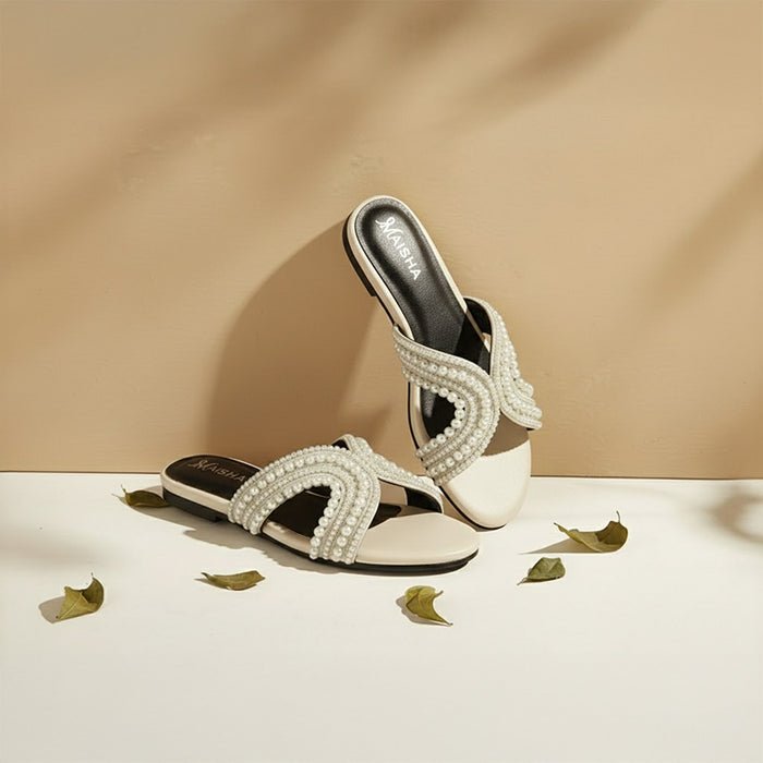Pearl Cross Strap Flat MF - 123