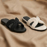 Pearl Cross Strap Flat MF - 123