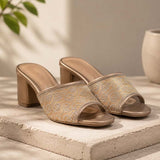 Shimmer Block Heel MH-301